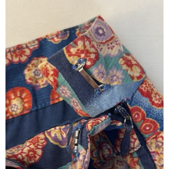 MARC JACOBS Faux Wrap Medallion Print Skirt Women 10 Tie A-Line Side Zip Lined - Picture 9 of 10